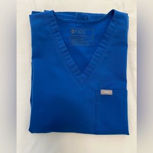 Figs Catarina Scrub Top Medium Royal Blue